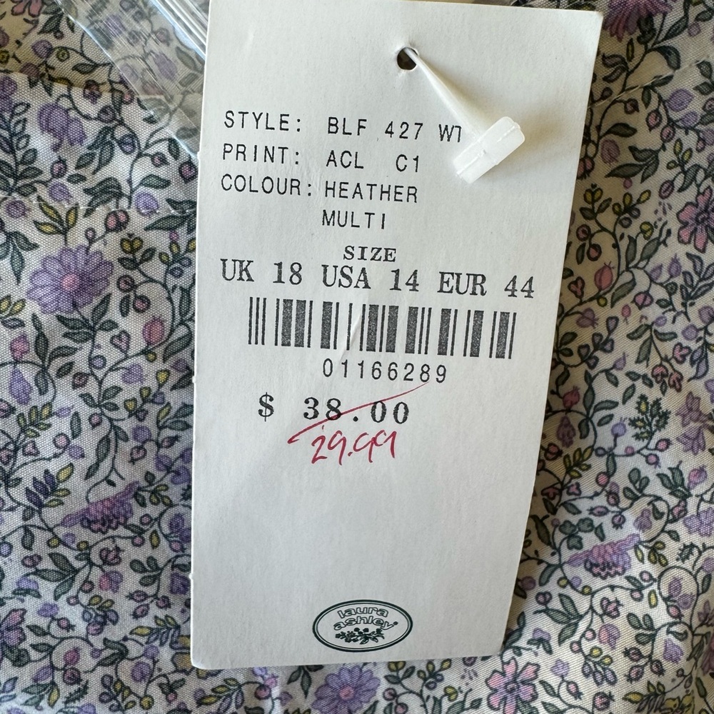 NWT Vintage 80s 90s Laura Ashley Ditsy Floral Cotton Top & Skirt 2 pc Set Large - Picture 16 of 16